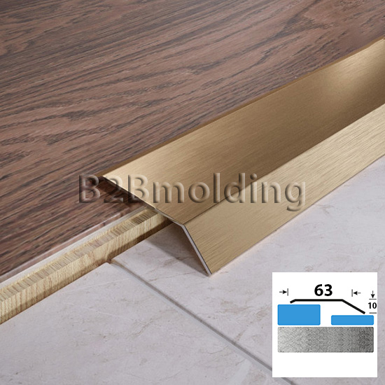 Порог радиусный FAP 10 63мм из нержавеющий стали