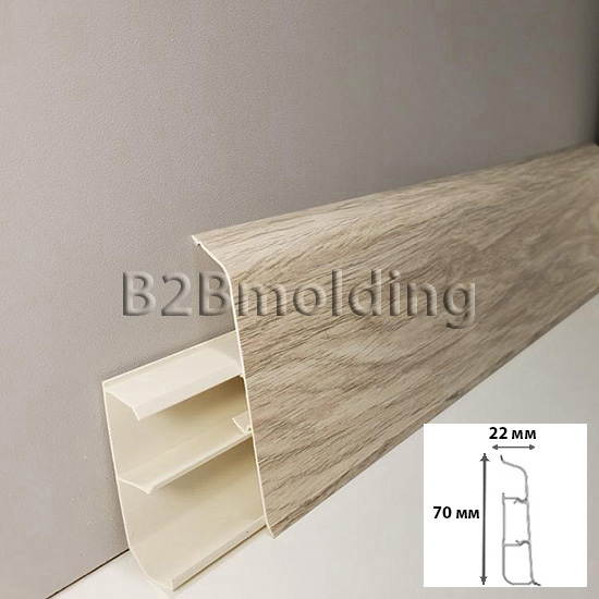 Плинтус 70мм дуб рене 326 TERA