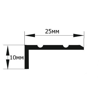 Профиль ЛП 25x10 из латуни для ступеней