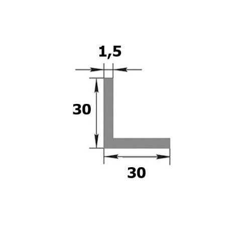 Угол 30х30 УП 12-27 алюминий