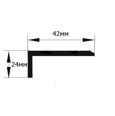 Профиль ЛП 42x24 из латуни для ступеней