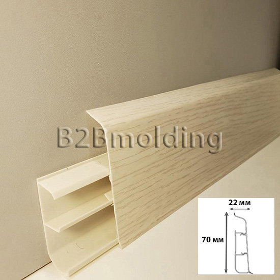Плинтус 70мм дуб канада 317 TERA 