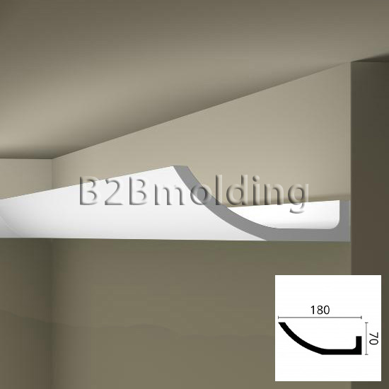 Плинтус WT4 под LED освещение потолочный 