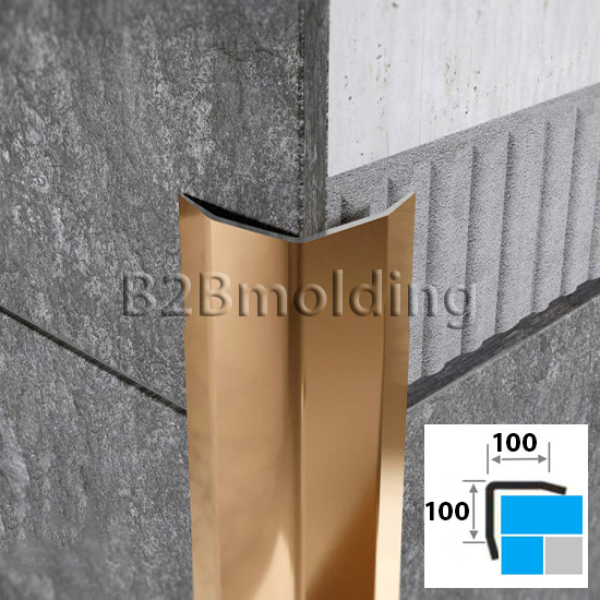 Угол наружный ПУ-1 100х100 из нержавеющей стали 430