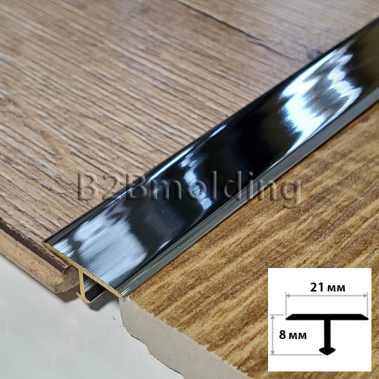 Т-порог из латуни(Хром) 