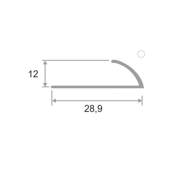 Профиль ПО скругленный угловой латунный(Золото глянец)