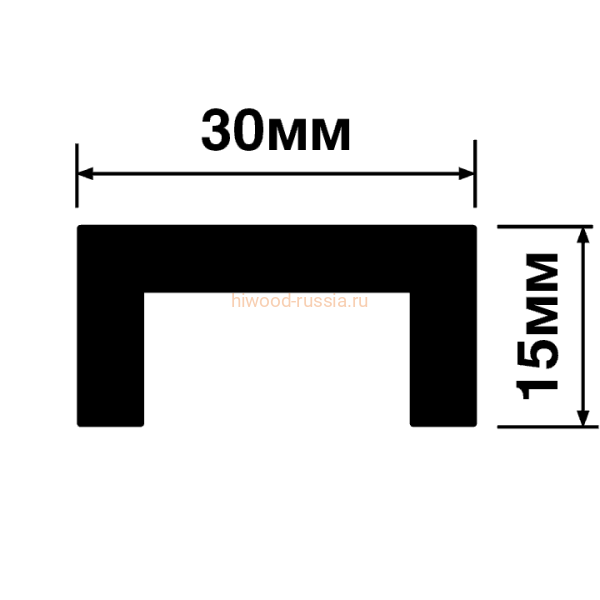 Плинтус потолочный HIWOOD LB30