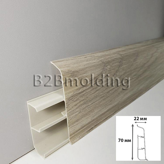 Плинтус 70мм дуб эдвин 316 TERA 