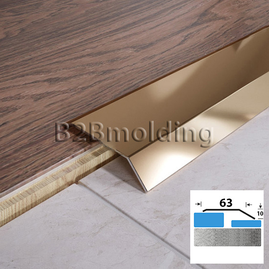 Порог радиусный FAP 10 63мм из нержавеющий стали