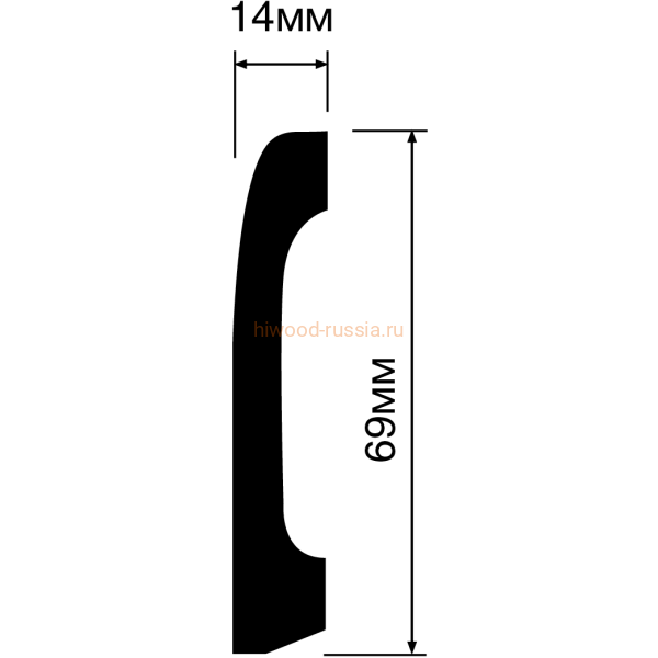 Плинтус HIWOOD B70V2