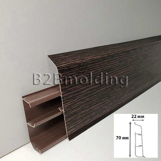 Плинтус 70мм венге цаво 325 TERA 