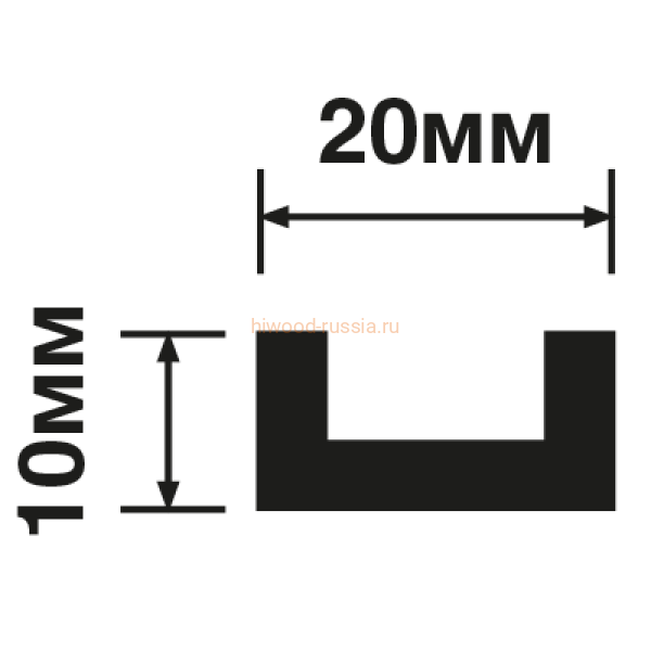 Плинтус потолочный HIWOOD LB20
