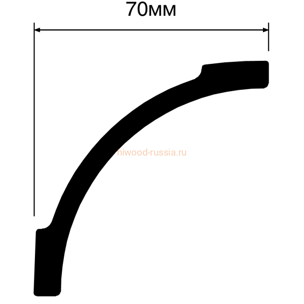 Плинтус потолочный HIWOOD A97