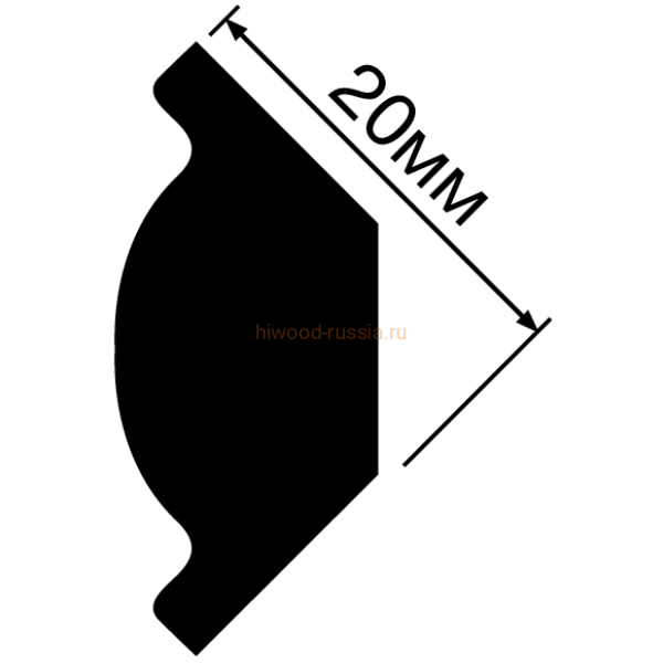 Плинтус потолочный HIWOOD CI20V2