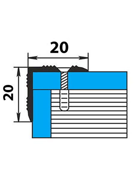 Порог ПУ 05 угловой на ступень