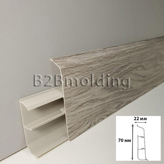 Плинтус 70мм дуб венеция 301 TERA 