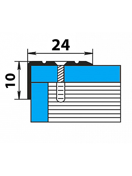 Порог ПУ 01 угловой на ступень