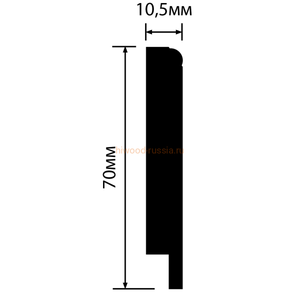Плинтус HIWOOD B70N