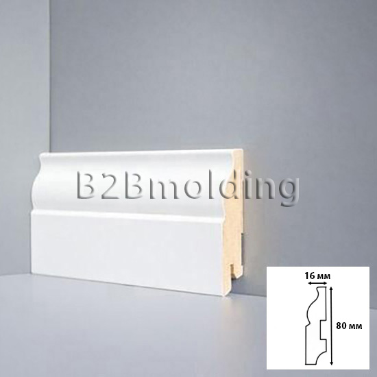 Плинтус МДФ U103 белый Deartio