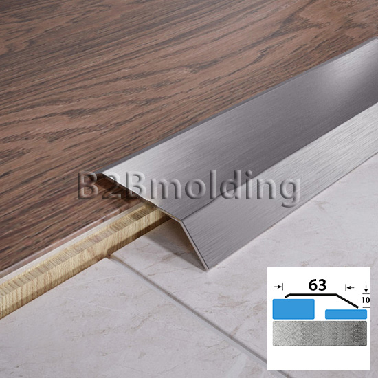 Порог радиусный FAP 10 63мм из нержавеющий стали