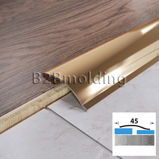 Порог радиусный FAP 4 45мм из нержавеющий стали