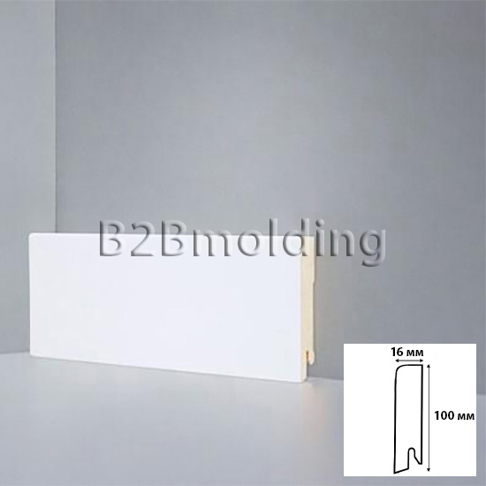 Плинтус МДФ U106 белый Deartio