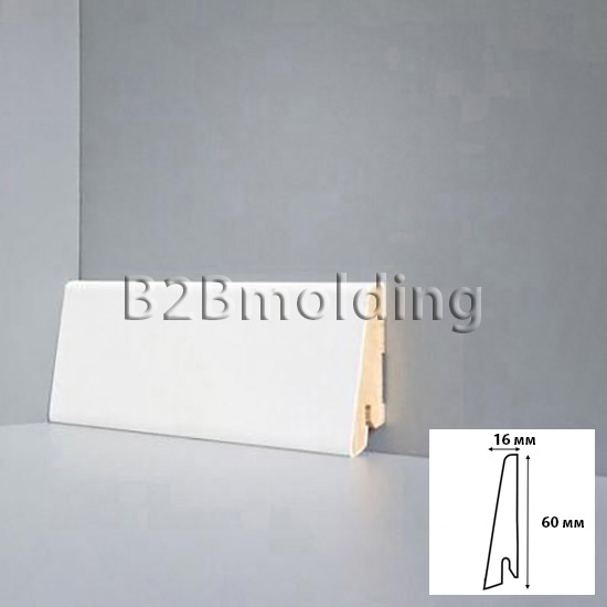 Плинтус МДФ U101 белый Deartio