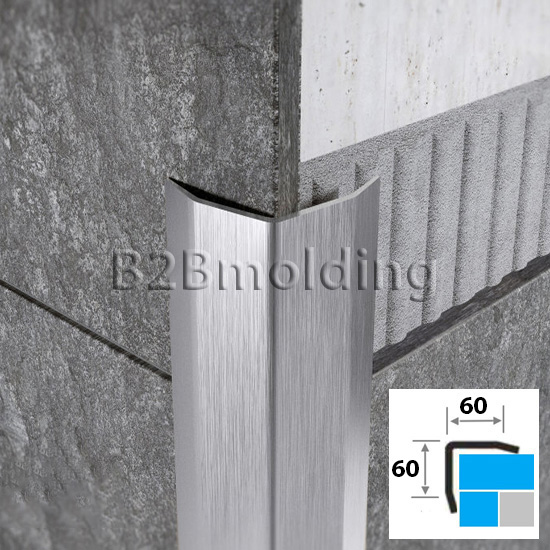 Угол наружный ПУ-1 60х60 из нержавеющей стали 430