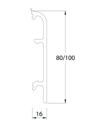 Плинтус Comfort Classic 80 Дуб патина 084