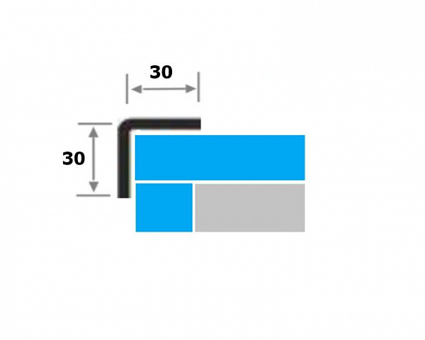 Угол 30х30 латунь