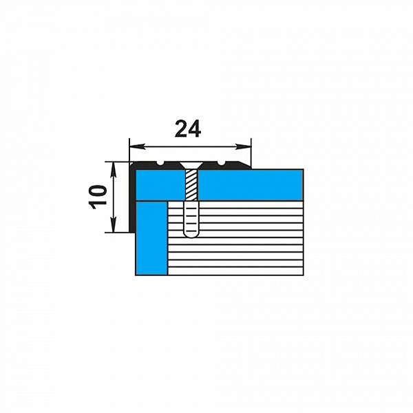 Порог ПУ 01 угловой на ступень