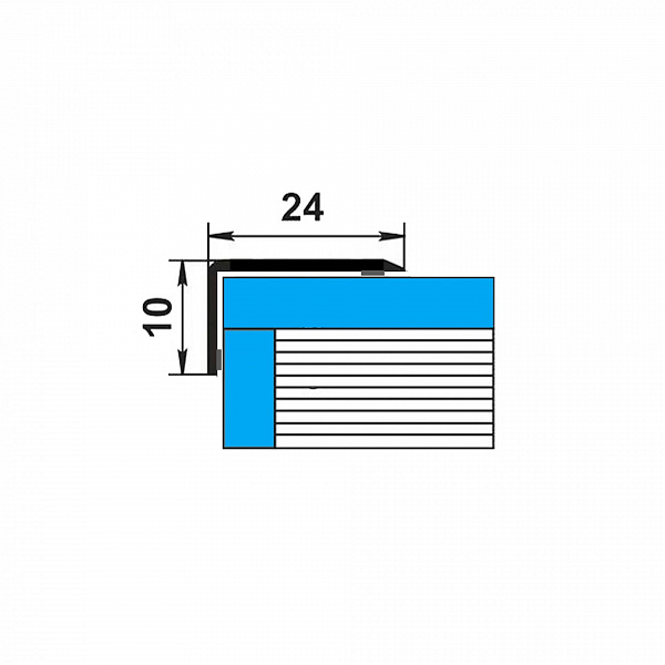 Порог ЛУ 01 угловой ламинированный на ступень