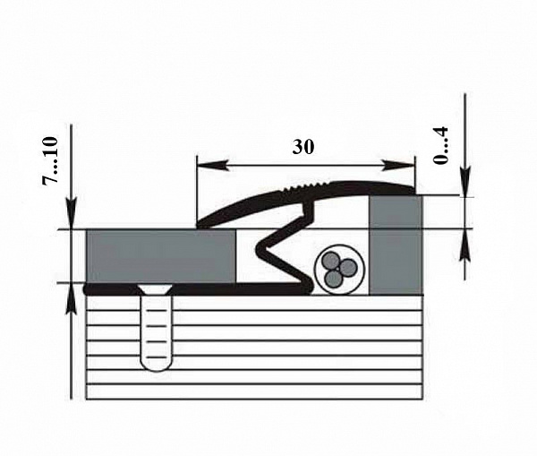 Порог ПР 01 разноуровневый 