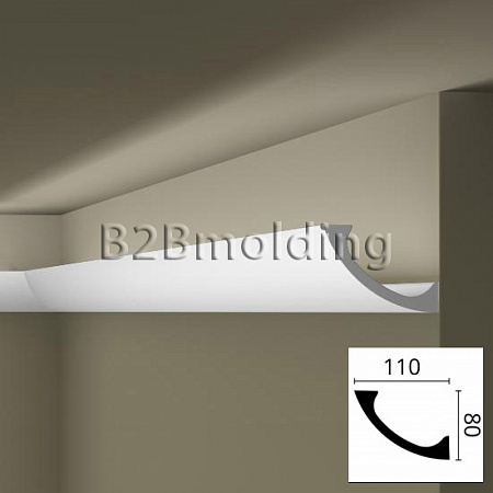 Плинтус WT3 под LED освещение потолочный NMC
