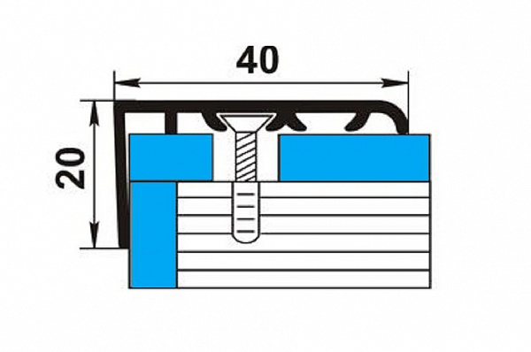 Порог ЛУ 06 угловой ламинированный на ступень