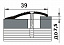 Порог ЛП 39х7,5 из латуни разноуровневый 