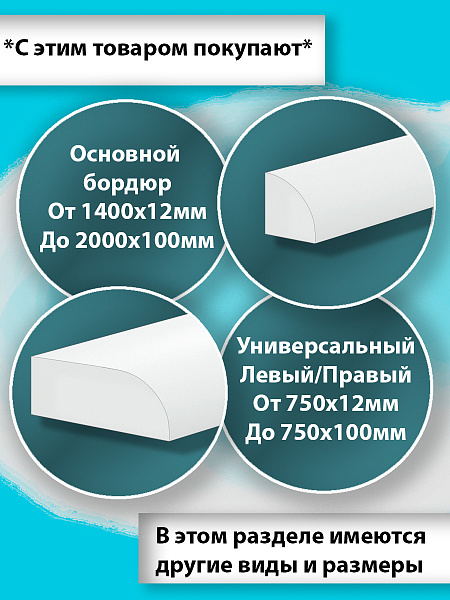 Бордюр R12-12мм Акриловый для Ванны 