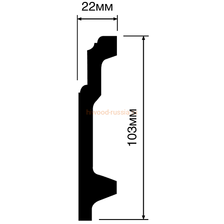 Плинтус HIWOOD B100V1