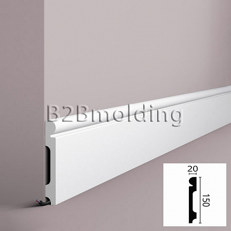 Плинтус NMC FL4 белый под покраску