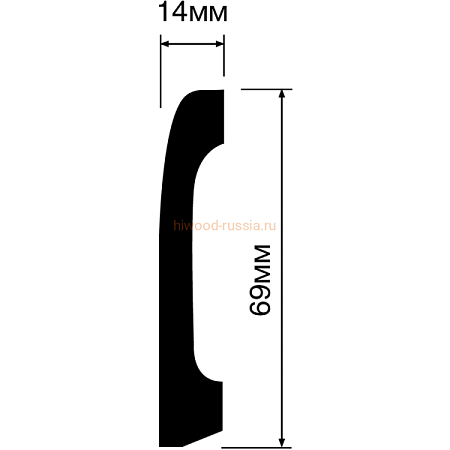 Плинтус HIWOOD B70V2