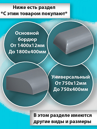 Бордюр Цвет Бетон Акриловый для Ванны R12