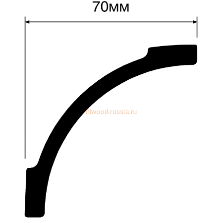Плинтус потолочный HIWOOD A97