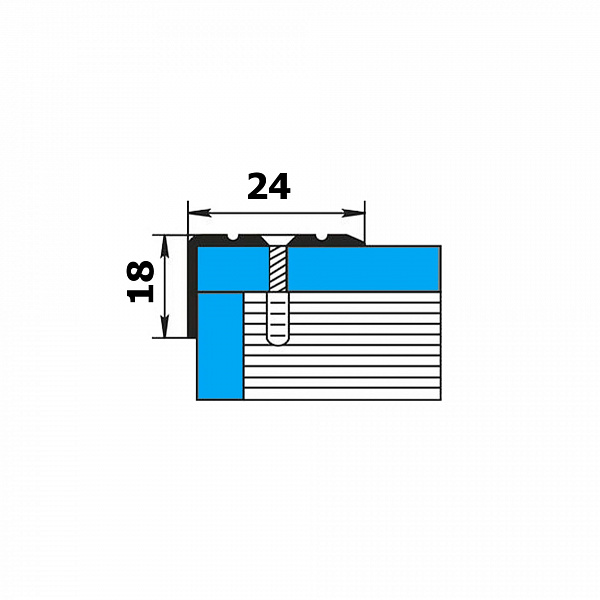 Порог ПУ 03 угловой на ступень