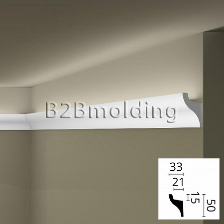 Плинтус L3 под LED освещение потолочный NMC
