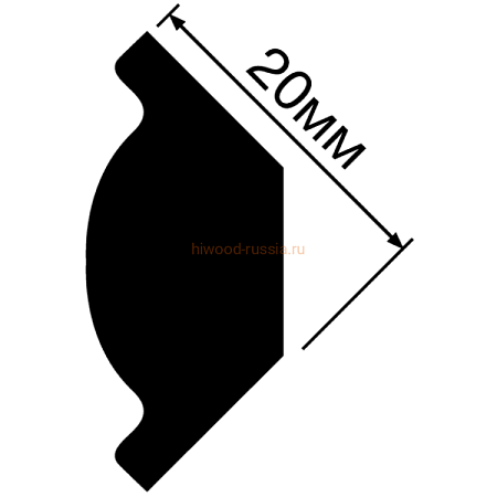 Плинтус потолочный HIWOOD CI20V2