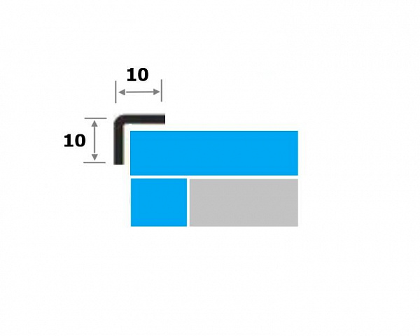 Угол 10х10 латунь