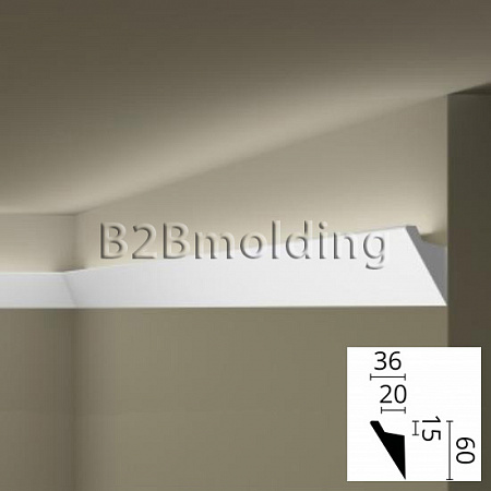 Плинтус IL4 под LED освещение потолочный NMC