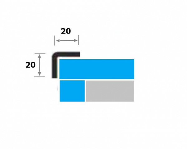 Угол 20х20 латунь