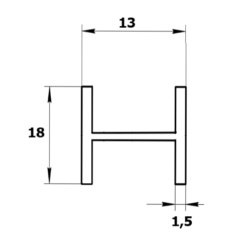 Двутавр 18*13 мм