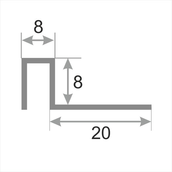 Бордюр SB П-образный закладной 